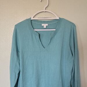 J. Jill | Blue V Neck Sweater Size XL